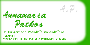 annamaria patkos business card